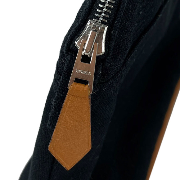 Hermes Hermes Canvas Bolide Pouch Black Canvas Vanity Bag - Picture 14 of 14